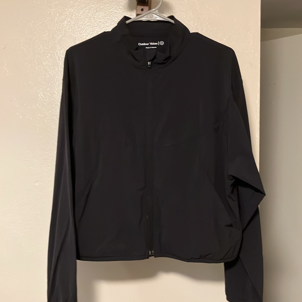 Outdoor Voices Track Jacket Black Windbreaker M